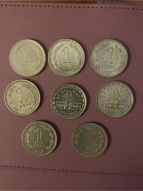 Vintage 1 Peso Coin Set - Brown